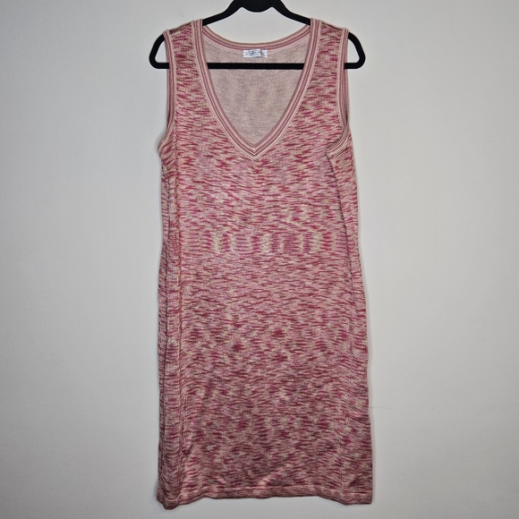 ST JOHN SPORT Marled Knot Sleeveless V-neck Dress - Picture 2 of 9